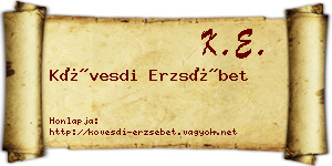 Kövesdi Erzsébet névjegykártya
